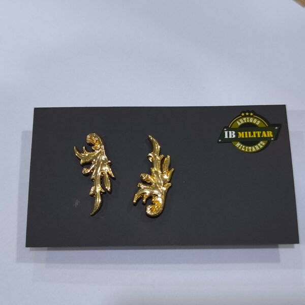 PAR DISTINVO ARMA DE GOLA DOURADA INTENDENCIA