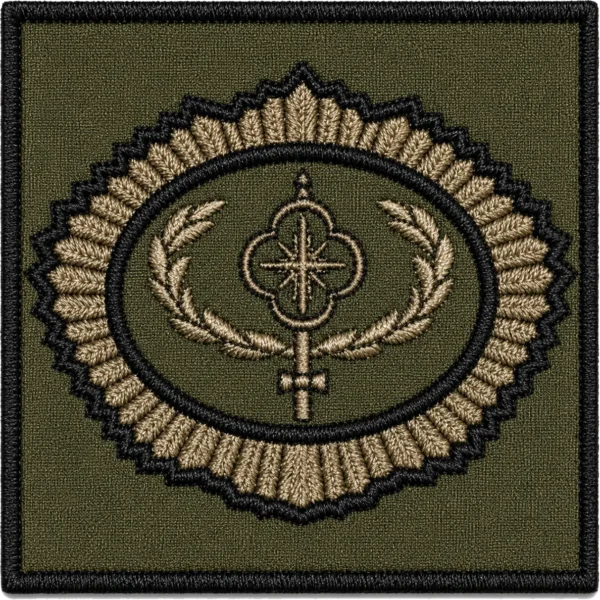 INSÍGNIA BORDADA CURSO FUNÇÃO DE ADJUNTO DE COMANDO (USO DURANTE O EXERCÍCIO DA FUNÇÃO)