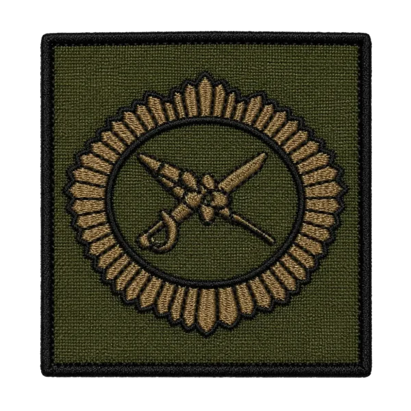 INSÍGNIA BORDADA CURSO DISTINTIVO DE SARGENTO BRIGADA(USO DURANTE DO EXERCÍCIO DA FUNÇÃO)